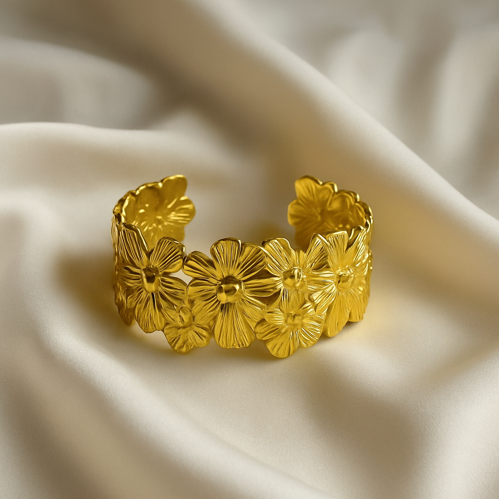 🌸 Floral Cuff Bracelet