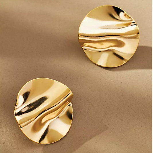 🌊 Gleya Fluid Form Disc Studs 🌊