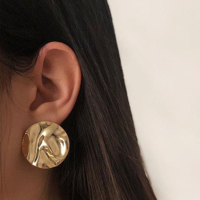 🌊 Gleya Fluid Form Disc Studs 🌊