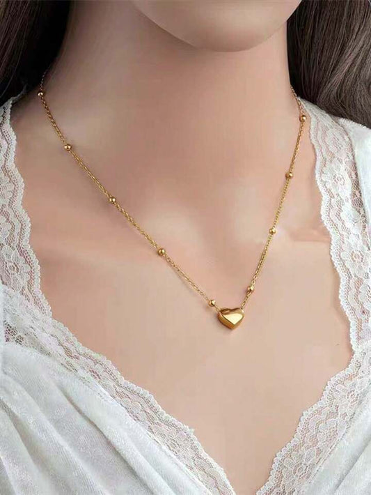Celeste Beaded Heart Necklace