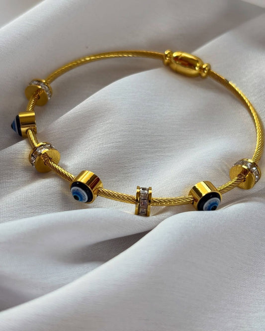 🧿 Evil Eye Charm Cable Bracelet