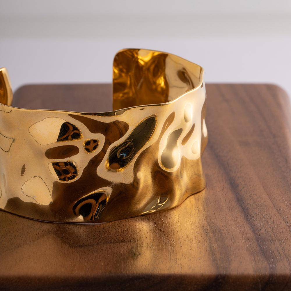 Gleya Molten Gold Statement Cuff