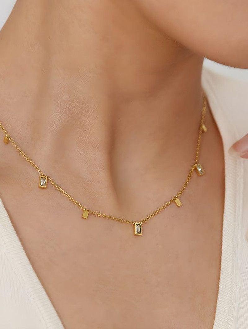 Liora Geometric Drops Necklace